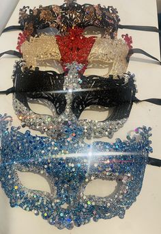 Luxury Glitter bespoke Masquerade ball masks in 2 colours, just let me know what style and colours you would like and I will make them for you . Bulk orders  ask if there is any discount x Mascarade Ball Theme Quinceanera, Masquerade Prom Theme Dress, Masquerade Prom Dress And Mask, Mascarade Ball Outfit, Maskerade Ball, Masquerade Party Outfit, Mascarade Ball, Masquerade Ball Dresses, Ball Masks