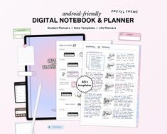 an image of a digital notebook and planner