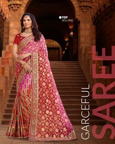 #indianethnic #sareelove #sareefashion #sareeindia #sareecollection #sareeblousedesigns #indiansaree #indiansareesonline #indiansareeshopping #indiansareefashion #indiansareeblouse #sareeonline #sareeonlineshop #sareeonlinesale #sareeonsale #salesalesale #weddingsaree #weddingsareescollection #weddingsareesonlineshopping #weddingsareeblousedesigner Pink Saree With Dori Work For Reception, Pink Reception Saree With Zari Work, Traditional Pink Saree For Reception, Pink Saree With Resham Embroidery For Wedding, Pink Dola Silk Saree For Wedding, Wedding Saree In Art Silk With Dori Work, Wedding Art Silk Saree With Dori Work, Red Unstitched Georgette Embroidered Fabric, Unstitched Red Embroidered Georgette Fabric