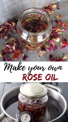 Rose Oil For Skin, How To Make Rose, Diy Rose, Natural Healing Remedies, Diy Roses, Diy Remedies, Carrier Oil, Rose Essential Oil