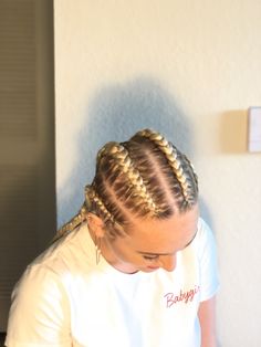 Cornrows For White Women, Cornrow Hairstyles For White Women, Corn Rows White Women, Cornrows White Girl, Cornrows Braids White, Braid Styles For White Women, Cornrow Hairstyles White, Girl Cornrows