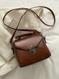 Brown Shoulder Bag, Small Purse, Square Bag, Nice Leather, Satchel Bags, Trendy Fashion Women, Bag Making