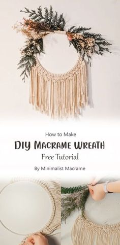 how to make macrame wreath with free pattern