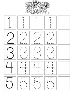 a printable worksheet with numbers for children