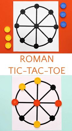 an art project for kids to learn how to make a roman tic - tac toe