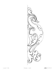 the letter s is made up of swirls and scrolls, with an intricate design on it