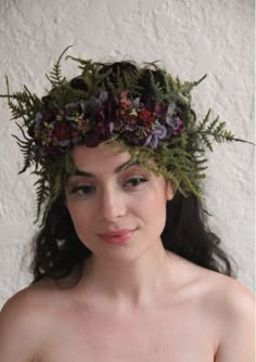 Cottagecore Reference, Forest Crown, Woodland Goddess, Mother Nature Costume, Wedding Circlet, Frozen Jr, Nature Crown, Woodland Crown, Flower Head Wreaths