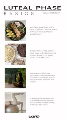 These are some basic luteal phase self care tips to help your hormones get back into balance so you can have a pain free period. To get more ideas about meals and workouts, read my article on cycle syncing <3 Hormone Nutrition, Cycling Food, Foods To Balance Hormones, دورة شهرية, Cycle Syncing, Healthy Hormones, Menstrual Health, Feminine Health