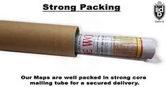 a roll of brown paper with the words strong packing on it and an ad for wrapping