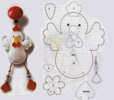 the paper doll is made to look like a turkey