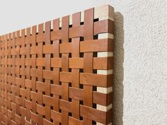 a close up of a wall made out of wood