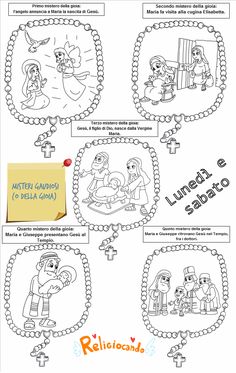 the story of jesus's birth is shown in spanish and english, with instructions for children