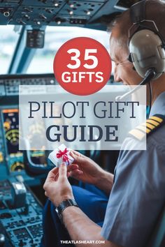 the pilot is holding a gift in his hand