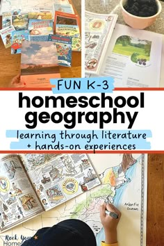 the cover of fun k - 3 homeschool geography learning through literature and hands on experiences