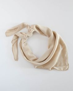 A life essential for you to take anywhere, each scarf is made from 100% washable-silk, has a hand-rolled, and hand-sewn edge. Meant to be lived-in, worn, and washed, our hand-dyed heirloom scarves have a bit of magic in their making. The Classic Washable Silk Scarf is our larger size scarf: 33 inches x 33 inches. The silk is soft in hand and light in weight, an elegant bandana. With endless ways to wear it—on your shoulders, around your neck, or over your hair on a summer day—you'll never run ou Chic Cream Scarves For Spring, Chic Cream Scarf For Spring, Chic Cream Silk Scarf For Spring, Chic Beige Silk Scarf, Beige Silk Scarf For Summer, Spring Silk Cream Scarves, Chic Beige Silk Scarf For Spring, Silk Bandana For Summer, Trendy Silk Headscarf For Summer