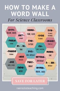 how to make a word wall for science classrooms