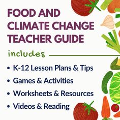 It's time to celebrate AND educate this #WorldFoodDay! ECP is excited to be featured in the Food and Climate Change Guide by @SubjectToClimate. In this guide, teachers can find materials that work for their classroom and engage students on often overlooked environmental subjects. Some of our most popular videos and lesson plans are featured, allowing teachers to integrate our materials easily. Featured ECP materials include: 🌎 The Environment and Modern Agriculture 🤔 Our Carbon Foodprint (c... Modern Agriculture, Most Popular Videos, Teacher Guides, Student Engagement, Activity Games, Time To Celebrate, Popular Videos, Agriculture