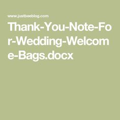 thank you note - fo wedding welcome e - bags docx