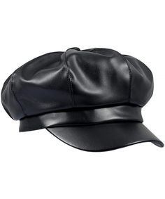 Shop Newsboy Hat-Plain Cabbie Visor Beret Gatsby Ivy Caps for Women - I-black(pu Leather Style 2) - CO18KK0KMGM online, We offers a wide selection of trendy fashion style Women's Newsboy Caps at Affordable prices. Leather Hat Outfit, Black Beret Hat, News Boy Cap, Black Leather Hat, Cute Beret, Leather Beret, Black Hats, Beret Cap, Ivy Cap