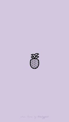 a black and white pineapple on a pink background