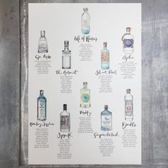 an image of a poster with different bottles on it