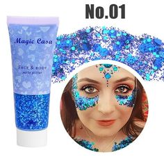 Aquatic Enchantress Glitter Jelly Oceanic Facial Highlighter For Stage Makeup | 50ML | Eyeshadow Alternative With Color Material: Color: as the picture shows, (Due to the difference between different monitors, the picture may have slight color difference. please make sure you do not mind before ordering, Thank you!) Package weight: 55g Package size: 12x5x3cm,(Please allow 1-3mm error due to manual measurement. please make sure you do not mind before ordering.) Prosthetic Makeup Pieces Natural Fa Scar Makeup, Scar Wax, Makeup Stencils, Prosthetic Makeup, Face Paint Kit, Liquid Glitter Eyeshadow, Neon Makeup, Makeup Books, Makeup Pallets