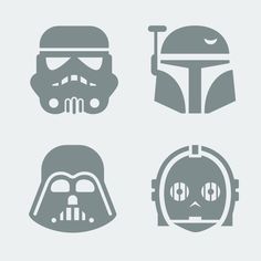 the star wars logos have been changed to look like they are in different styles and sizes