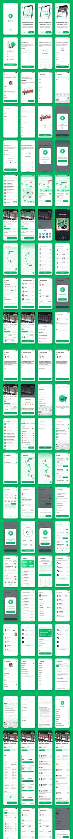 EV Charging Station Finder App UI Kit Ev Charging App, Social Media App Design, Unique Website Design, Logo Design Inspiration Creative, Ev Charging