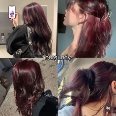 Red Dye Over Black Hair, Red Hair Without Bleach, The Thieves, Wine Red Hair, Wine Hair, Red Hair Inspo, Hair Inspiration Long, Car Owner, Dyed Hair Inspiration