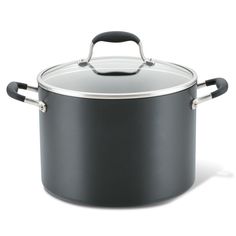 a large black pot with two handles