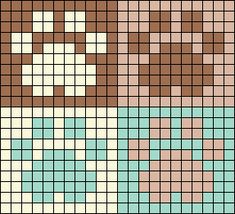 a cross stitch pattern with different colors and shapes