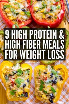 9 High Protein High Fiber Meals | Looking for healthy breakfast, lunch, dinner, and snack ideas that are healthy AND filling? This post is for you. Protein is your secret weapon for feeling full and satisfied because it takes longer to digest and provides a steady release of energy. Fiber regulates blood sugar and expands in your stomach, creating a feeling of fullness. Add the 2 together and you've got an easy weight loss tool! Click for 9 low calorie low carb meals to help you lose weight! High Fiber Savory Breakfast, High Fiber Low Carb Meal Plan, Low Calorie High Fiber Breakfast, Fiber Full Meals, Low Calorie High Protein Meals On A Budget, High Fibre And Protein Meals, Lean Protein High Fiber Meals, Healthy High Protein And Fiber Meals, Easy High Protein High Fiber Meals