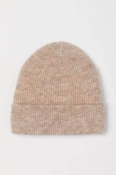 Hat in a warm  rib-knit wool and mohair blend with a foldover edge. Sustainability Kids, Autumn Capsule Wardrobe, Cashmere Hat, Winter Family, Fall Capsule Wardrobe, Light Beige, Fashion Company, Proverbs, World Of Fashion