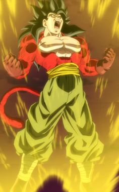 the dragon ball character is in action with his arms out and one hand on his hip