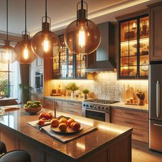 a kitchen filled with lots of counter top space