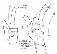 the drawing shows how to draw hands and fingers