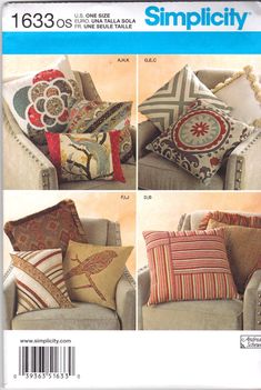 the sewing pattern for pillows and pillow covers