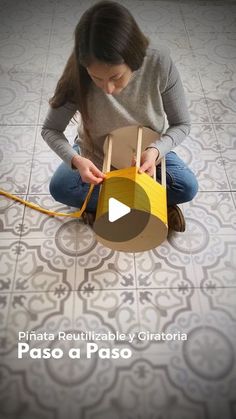 a woman sitting on the floor with a bag in front of her and text that reads,