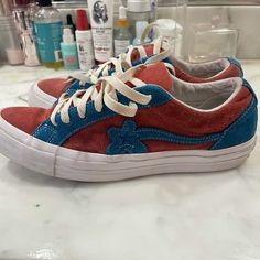 Unisex Sneakers -Golf Le Fleur In Good Condition , Washed And Clean. Will Need New Laces. Feel Free To Make An Offer Golf Le Fleur Clothes, Tyler Golf Le Fleur, Tyler The Creator Golf Le Fleur, Golf Le Fleur Converse, Converse X Golf Le Fleur, Converse Red, Converse One Star, One Star, Tyler The Creator