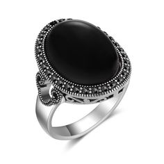 PRICES MAY VARY. ❤ Introducing a collection of stunning rings for women. Among them, you will find black rings specifically designed for women, gothic rings with unique and edgy styles, and a rose ring that embodies elegance. There's even a coffin ring with its distinct and unconventional shape. For those who appreciate art deco, we have an exquisite art deco ring waiting for you. ❤ Looking for something perfect for Halloween? Our selection of Halloween jewelry includes a gothic ring that will p Vampire Ring, Rose Rings, Stunning Rings, Coffin Ring, Gothic Ring, Vintage Cocktail Ring, Gothic Rings, Halloween Vintage, Black Onyx Stone