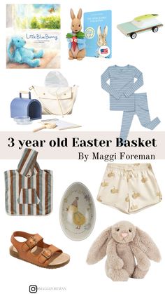 Easter basket ideas for a toddler boy! Spring and summer items, book, swim and toys perfect for any esster basket Rabbit Collection, Summer Items, Blue Bunny, Peter Rabbit, Holiday Celebration