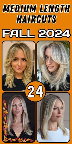 Butterscotch blonde is a warm, golden blonde shade that adds a touch of sweetness to your look. This color is perfect for those with blonde or light brown hair looking to add depth and warmth. It’s a versatile shade that works well for various hair lengths and styles. #fallhairstyles #autumnhair #hairtrends #hairinspo #hairgoals #fallbeauty #hairideas #hairinspiration #fallvibes #hairstyleideas #hairtutorials #hairtransformation #fallfashion #haircolor #haircut #haircare #hairlove #hairdo Trendy Medium Length Haircuts Thick Hair, Medium Length Haircut With Straight Hair, Trending Mid Length Haircuts, Fall 2024 Medium Length Hair, Fall Hair Trends 2024 Cuts, Fall 2024 Hair Trends Medium, Trendy Mid Length Haircuts For Fine Hair, Medium To Long Length Haircut Straight, 2024 Hair Trends For Women In 30s