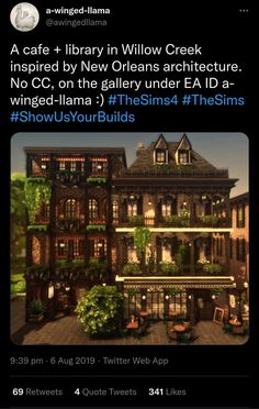 an image of a building that is on the tweep for this game, it looks