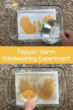 the process to make paper germ handwashing experiment