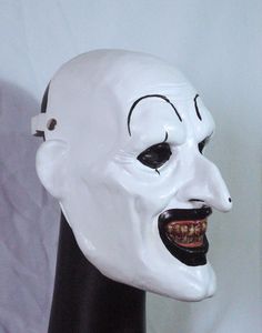 Hello, we have for you Terrifier Latex Mask. Handmade from Sculpture to the final result. To use in fun times with your Friends, such as Parties, Halloween, Christmas, Comic Conventions or just as a fan to Collect. Read carefully before buying: The Masks is only adult size 63 cm. Approximate inner diameter. We use the best Materials, painted with Airbrush and details with brush. Every single piece, the color of the skin can change. They have holes to see and breathe well. The price includes mask Mask Halloween, Scary Masks, Mascara Halloween, Halloween Masker, Halloween Mask, Evil Clown Mask, All Hallows Eve Movie, Scary Halloween Masks, Good Guy Doll