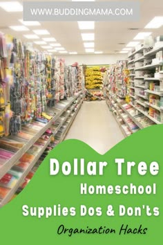 dollar tree homeschool supplies do's and don'ts organization hacks