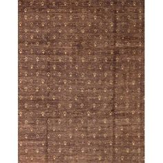 a brown and tan rug with small dots on it