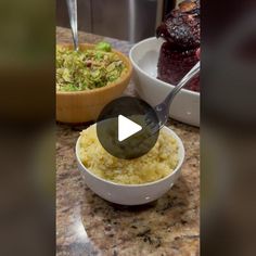 a video demonstrating how to cook rice in a bowl