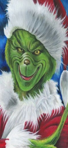 a drawing of the grinch from how the grinch stole christmas