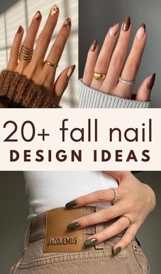 Fall Nails Ideas Autumn Designs, Fall Nails Neutrals, Fall Round Acrylic Nails, Cute Short Nails For Fall, Muted Fall Nails, Fall Nails Minimalist, Fall Nails Designs Short, Oval Nails Designs For Fall, Nail Designs Fall 2024